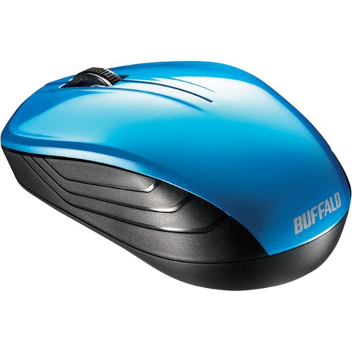 トラスコ中山 バッファロー 無線 BlueLED 3ボタン スタンダードマウス ブルー 417-0664 (ご注文単位1個) 【直送品】