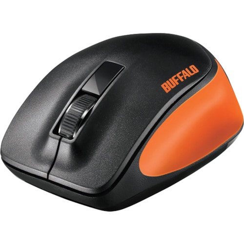 トラスコ中山 バッファロー 無線 BlueLED 3ボタン プレミアムフィットマウス オレンジ 409-6629 (ご注文単位1個) 【直送品】