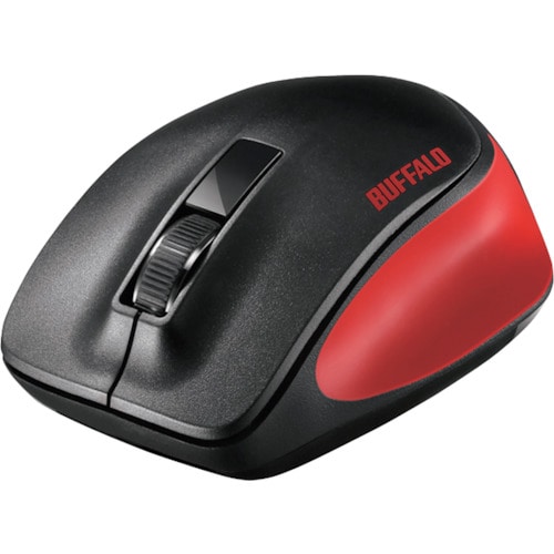 トラスコ中山 バッファロー 無線 BlueLED 3ボタン プレミアムフィットマウス レッド 417-0684 (ご注文単位1個) 【直送品】