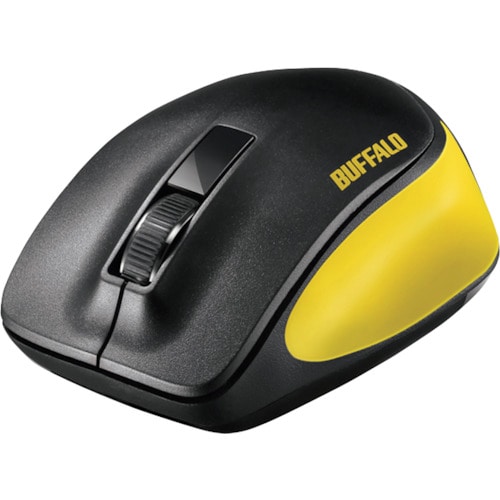 トラスコ中山 バッファロー 無線 BlueLED 3ボタン プレミアムフィットマウス イエロー 417-0699 (ご注文単位1個) 【直送品】
