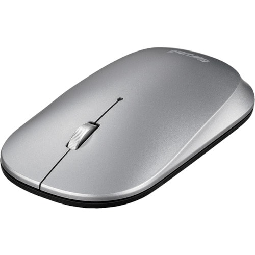 トラスコ中山 バッファロー 薄型 3ボタン 無線 BlueLEDマウス ノーマル シルバー 417-2200 (ご注文単位1個) 【直送品】