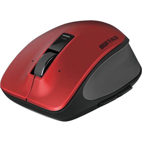 トラスコ中山 バッファロー 無線 BlueLED プレミアムフィットマウス Mサイズ レッド 417-2261 (ご注文単位1個) 【直送品】