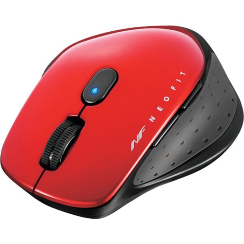 トラスコ中山 バッファロー 無線 BlueLED 5ボタン NEOFITマウス Mサイズ レッド 417-2270 (ご注文単位1個) 【直送品】