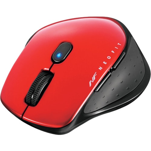 トラスコ中山 バッファロー 無線 BlueLED 5ボタン NEOFITマウス Sサイズ レッド 417-0686 (ご注文単位1個) 【直送品】