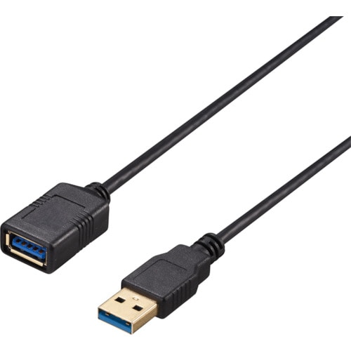 トラスコ中山 バッファロー USB3.2 Gen1 ケーブル 延長用 A-A スリム 1m ブラック 453-9622 (ご注文単位1個) 【直送品】
