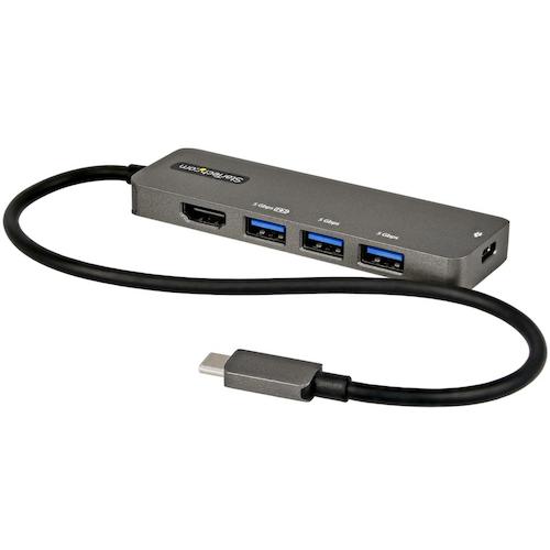 トラスコ中山 スターテック マルチポートアダプター/USB-C/シングルモニター/4K60Hz HDMI/100W PD/4ポートUSBハブ 572-6536 (ご注文単位1箱) 【直送品】