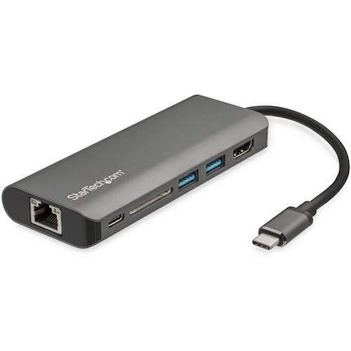 トラスコ中山 スターテック USBマルチハブ/USB-C/4K30Hz HDMI/60W PD/3x USB/LAN/SD 489-2540 (ご注文単位1箱) 【直送品】