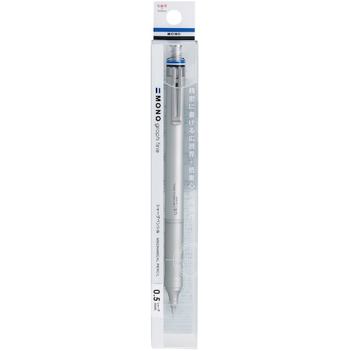 トラスコ中山 Tombow シャープペンシル モノグラフファイン 0.5mm シルバー 601-5006 (ご注文単位1個) 【直送品】