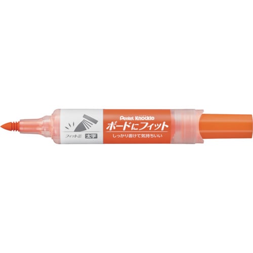 トラスコ中山 ペンテル ノックル ボードにフィット 太字 橙 358-2563 (ご注文単位1本) 【直送品】