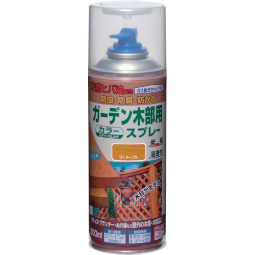 トラスコ中山 ニッぺ ガーデン木部用スプレー 300ml メープル HUT001-300 859-9050 (ご注文単位1本) 【直送品】