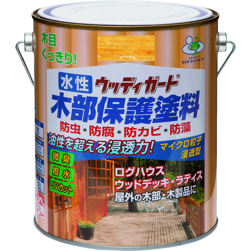 トラスコ中山 ニッぺ 水性ウッディガード 1.6L メープル HW201-1.6 859-9064 (ご注文単位1缶) 【直送品】