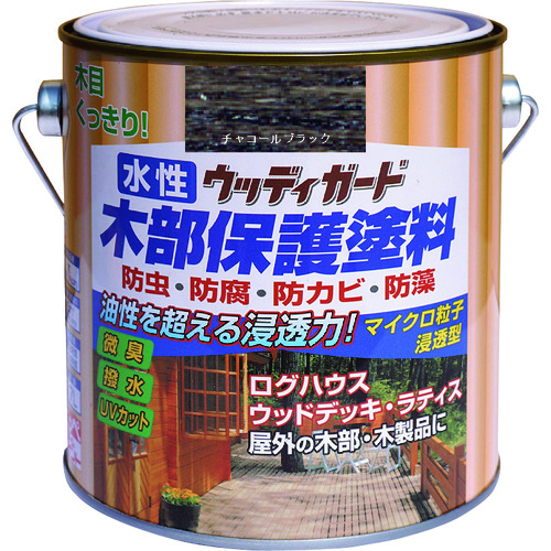 トラスコ中山 ニッぺ 水性ウッディガード 0.7L チャコールブラック HW211-0.7 859-9104 (ご注文単位1缶) 【直送品】