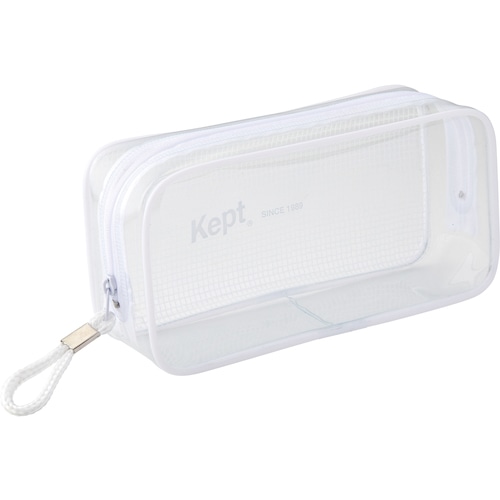 トラスコ中山 レイメイ Keptクリアペンポーチホワイト 522-4701 (ご注文単位1個) 【直送品】