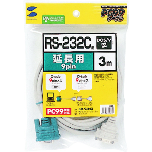 トラスコ中山 SANWA RS-232C延長ケーブル(3m) 202-6021 (ご注文単位1本) 【直送品】