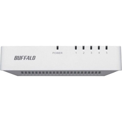 トラスコ中山 バッファロー 10/100Mbps対応 スイッチングHub プラスチック筐体/電源外付けモデル 5ポート ホワイト 429-3580 (ご注文単位1個) 【直送品】