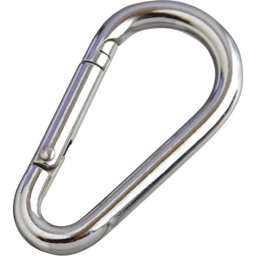 トラスコ中山 水本 ステンレス ナス型カラビナ(環なし) 線径5.5mm 長さ60mm 418-5796 (ご注文単位1個) 【直送品】