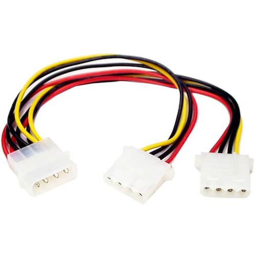 トラスコ中山 スターテック PC電源ケーブル/IDE分岐/LP4 - 2x LP4/23cm/4ピン/オス・メス 492-9841 (ご注文単位1袋) 【直送品】