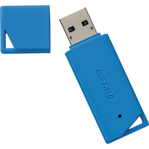 トラスコ中山 バッファロー USB3.1(Gen1)/USB3.0対応 USBメモリー バリューモデル 64GB ブルー 429-6755 (ご注文単位1個) 【直送品】