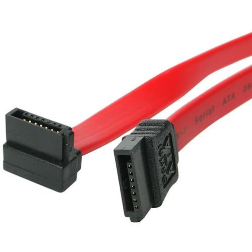 トラスコ中山 スターテック ドライブケーブル/SATA/45cm/片側L型下向き/ラッチなし/レッド 493-2915 (ご注文単位1袋) 【直送品】