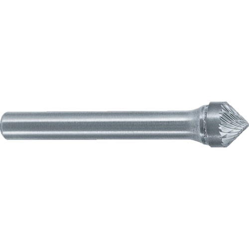 トラスコ中山 スーパー スーパー超硬バー シャンク径6mm（円錐型90度）シングルカット（刃径19.0） 321-6985  (ご注文単位1本) 【直送品】