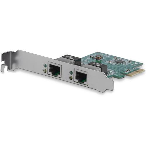 トラスコ中山 スターテック LANカード/PCIeE/x1/2x RJ45/10/100/1000Mbps/Win & Mac 497-5423 (ご注文単位1箱) 【直送品】
