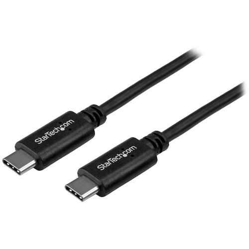 トラスコ中山 スターテック USB-Cケーブル/1m/USB 2.0/480Mbps/Type-C - Type-C/100W/オス-オス/ブラック 539-8519 (ご注文単位1袋) 【直送品】