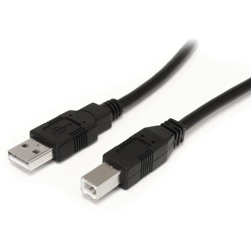 トラスコ中山 スターテック USBケーブル/A-B/9.1m/USB 2.0/480Mbps/オス・オス/ブラック 493-1370 (ご注文単位1箱) 【直送品】