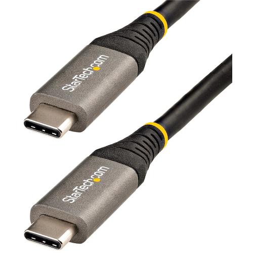 トラスコ中山 スターテック USB-Cケーブル/2m/USB 3.2 Gen1/5Gbps/Type-C - Type-C/100W/オス-オス 540-0080 (ご注文単位1袋) 【直送品】