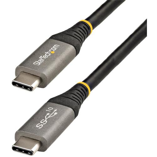 トラスコ中山 スターテック USB-Cケーブル/1m/USB 3.2 Gen2/10Gbps/Type-C - Type-C/100W/オス-オス 539-8557 (ご注文単位1袋) 【直送品】