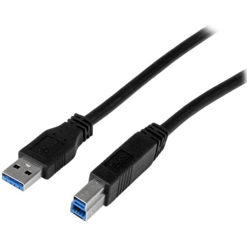 トラスコ中山 スターテック USB 3.0ケーブル/1m/Type‐A - Type‐B/5Gbps/オス-オス/IF認証/ブラック/タイプB 538-9751 (ご注文単位1袋) 【直送品】