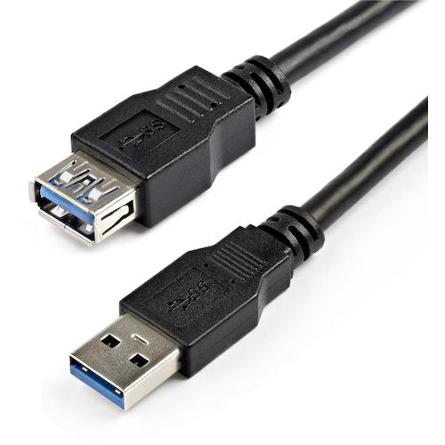 トラスコ中山 スターテック USBケーブル/A-A/2m/USB 3.0/5Gbps/延長用/オス・メス/BK 502-6311 (ご注文単位1袋) 【直送品】