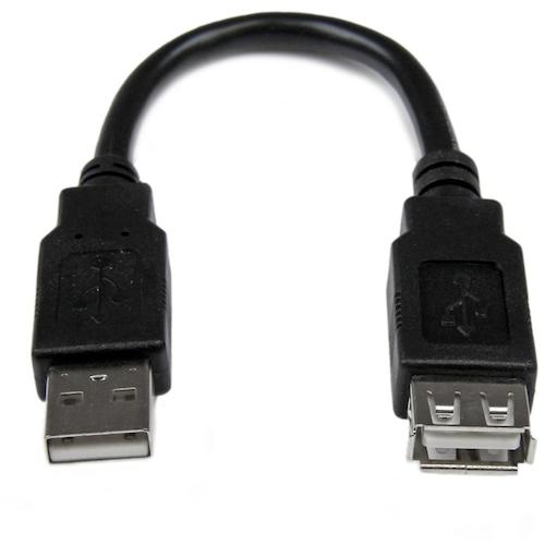 トラスコ中山 スターテック USBケーブル/A-A/15cm/USB 2.0/480Mbps/延長用/オス・メス/BK 502-6308 (ご注文単位1袋) 【直送品】