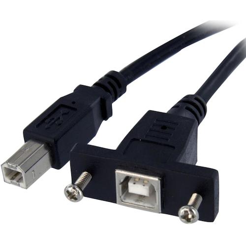 トラスコ中山 スターテック USBケーブル/パネルマウント型/B-B/30cm/USB 2.0/メス・オス 502-6305 (ご注文単位1袋) 【直送品】