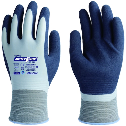 トラスコ中山 トワロン 天然ゴム手袋 ActivGrip XA-326 7/S 538-8100 (ご注文単位1組) 【直送品】
