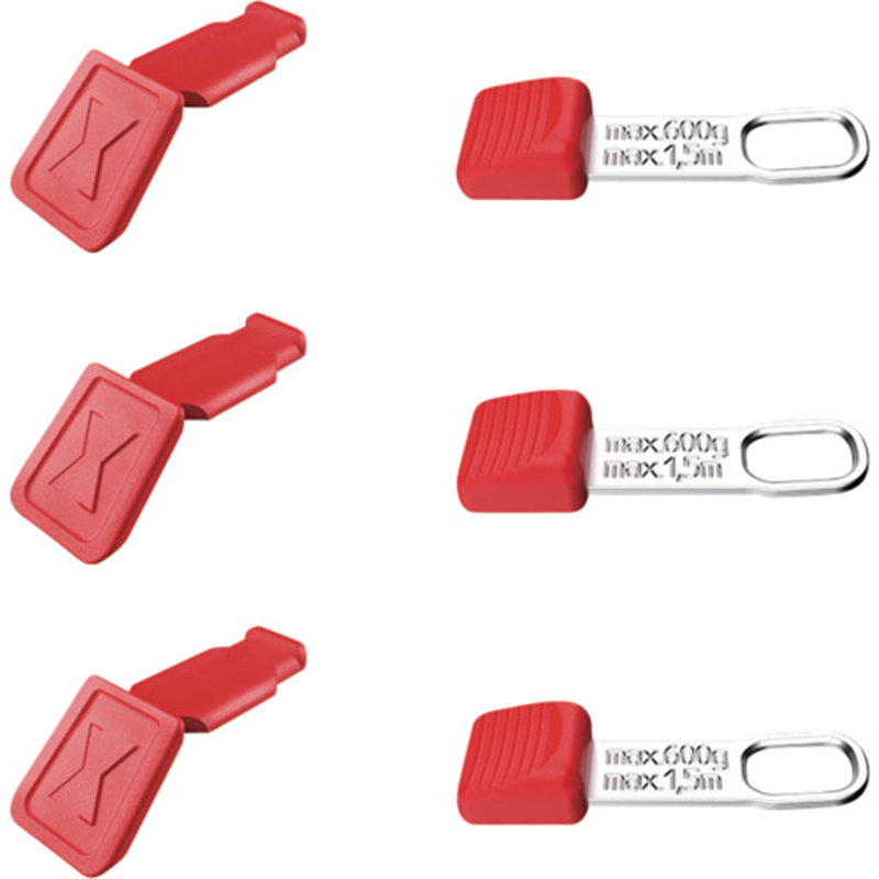 KNIPEX テザーツール 落下防止クリップ+カラーコードクリップ赤セット(各3ピース) 1箱（ご注文単位1箱）【直送品】