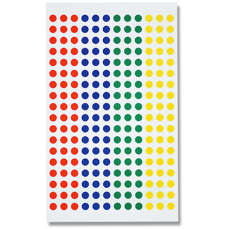 HEIKO タックラベル φ5 No.648 4色アソート 1512枚入り 1束(ご注文単位1束)【直送品】