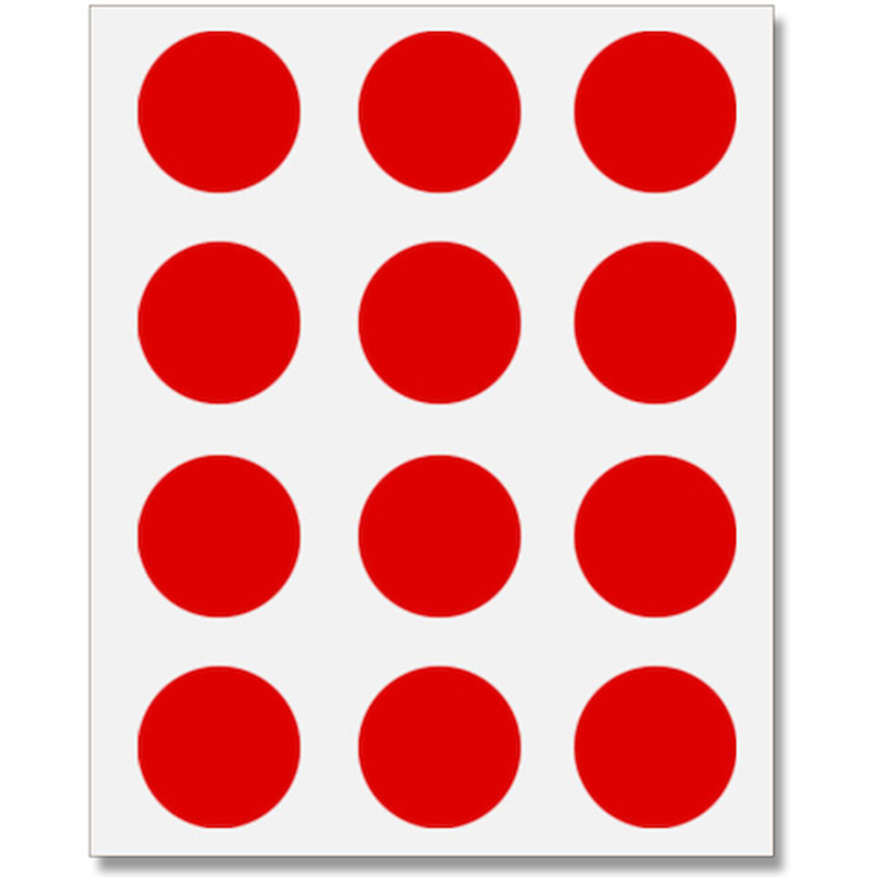 HEIKO タックラベル φ28 No.440 赤 180枚入り 1束(ご注文単位1束)【直送品】