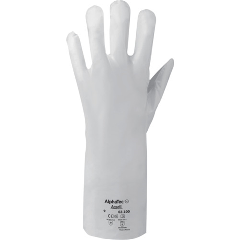 Ansell 耐溶剤作業手袋 アルファテック 02-100 XL 1双（ご注文単位1双）【直送品】