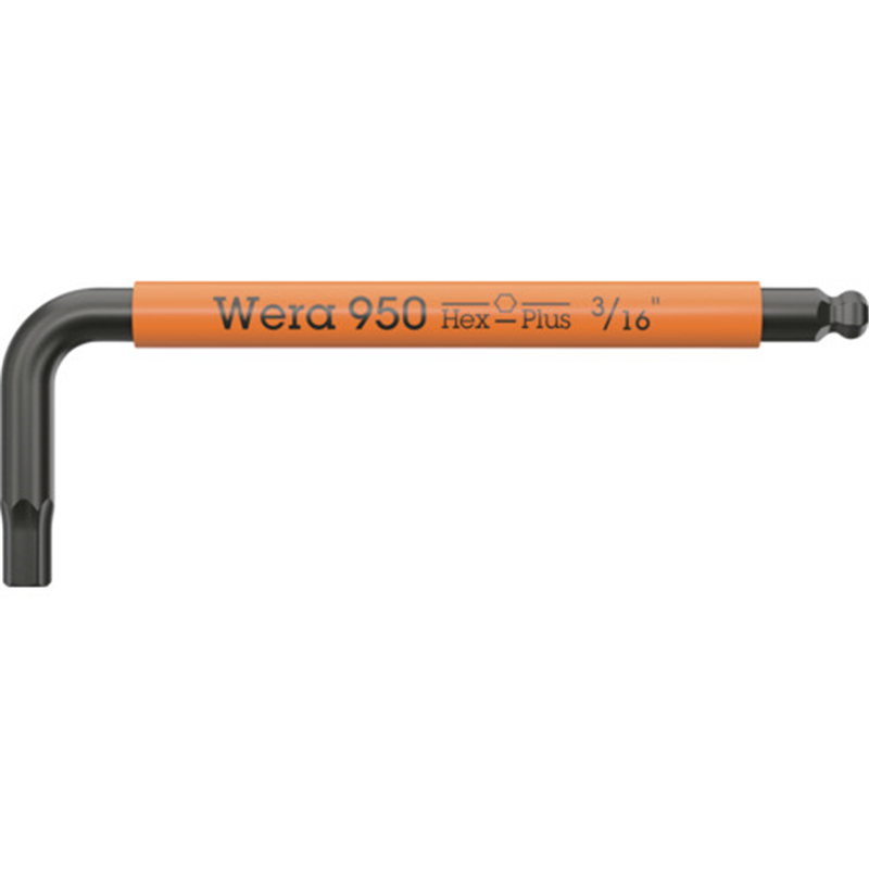 Wera 950SPKSマルチカラー 六角レンチ 3/16インチ 1本(ご注文単位1本)【直送品】