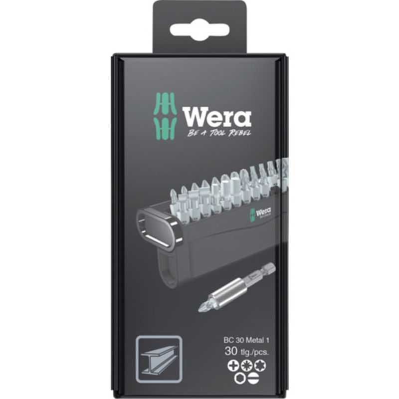 Wera ビットチェック 30 金属用1 SB 1セット(ご注文単位1セット)【直送品】