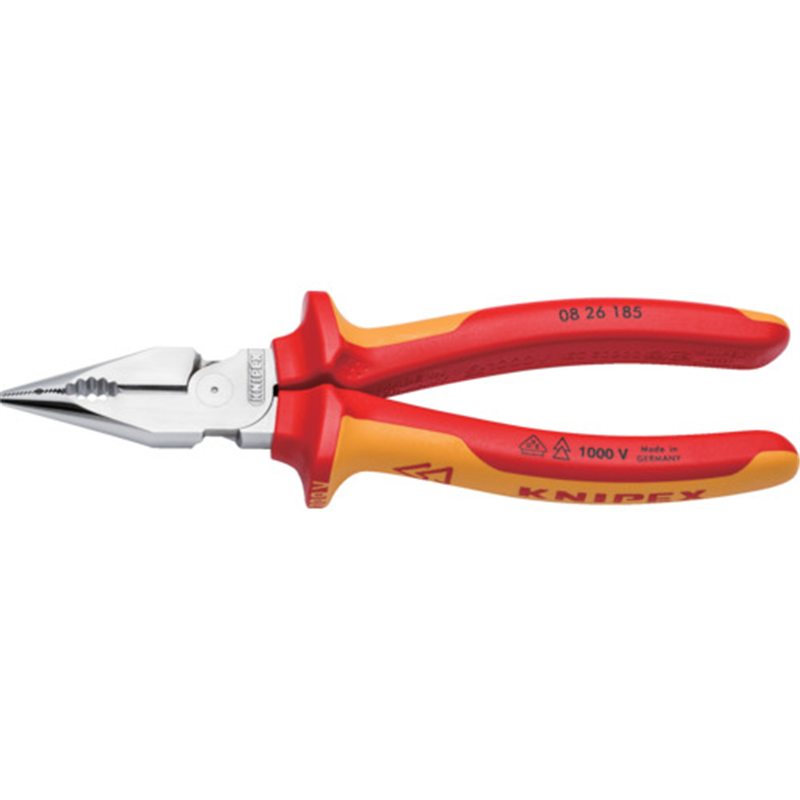 KNIPEX 1000V絶縁ニードルノーズペンチ 絶縁コンフォートハンドル 185mm 1丁(ご注文単位1丁)【直送品】