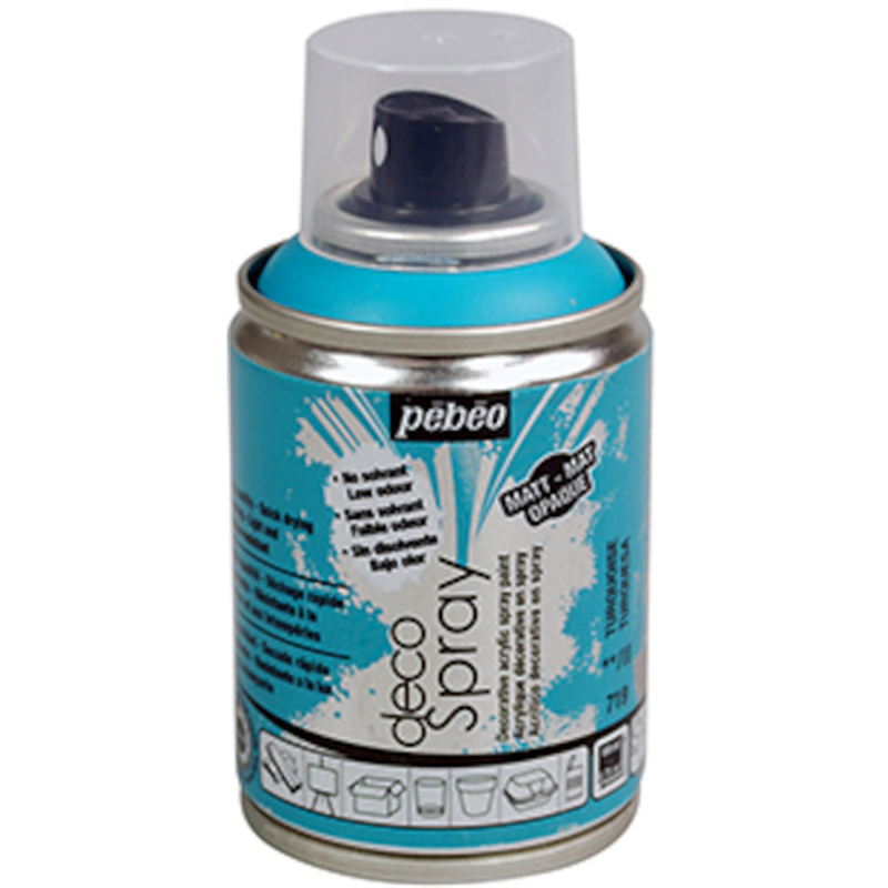 Pebeo デコスプレー 100ml マット色 ターコイズ 1本（ご注文単位1本）【直送品】