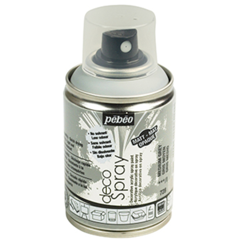 Pebeo デコスプレー 100ml マット色 ミディアムグレイ 1本（ご注文単位1本）【直送品】
