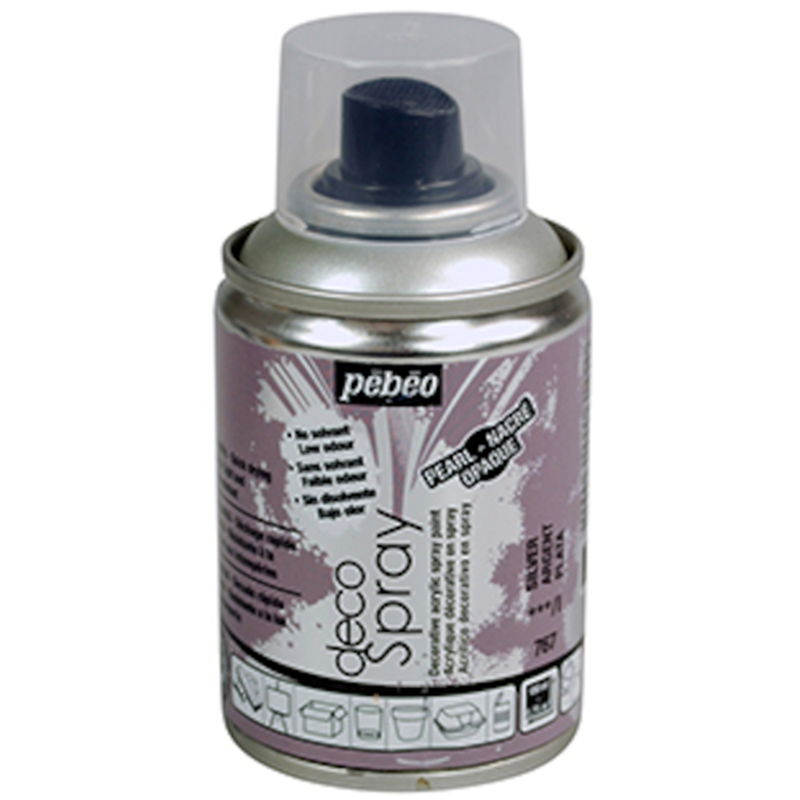 Pebeo デコスプレー 100ml マット色 パール色 シルバー 1本（ご注文単位1本）【直送品】