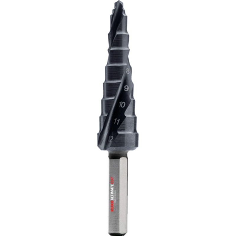 RUKO 2枚刃スパイラルステップドリル ｢アルティメットカット｣ フローステップチップ 5ー12mm ルナテックコーティング 1本（ご注文単位1本）【直送品】