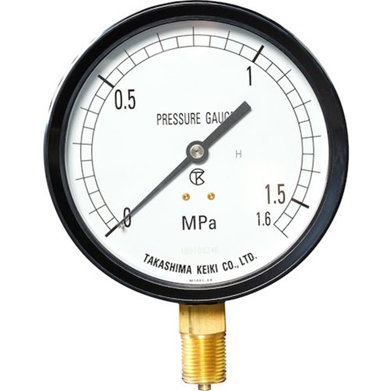高島 プラスチック圧力計(A枠立型・φ75)圧力レンジ0.0~6MPa R3/8【1222160】 1個(ご注文単位1個)【直送品】