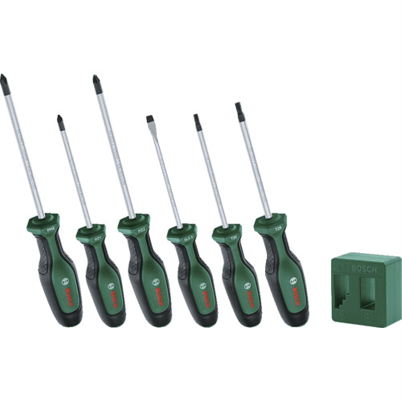ボッシュ ドライバー 6種セット+マグネタイザー 1セット(ご注文単位1セット)【直送品】