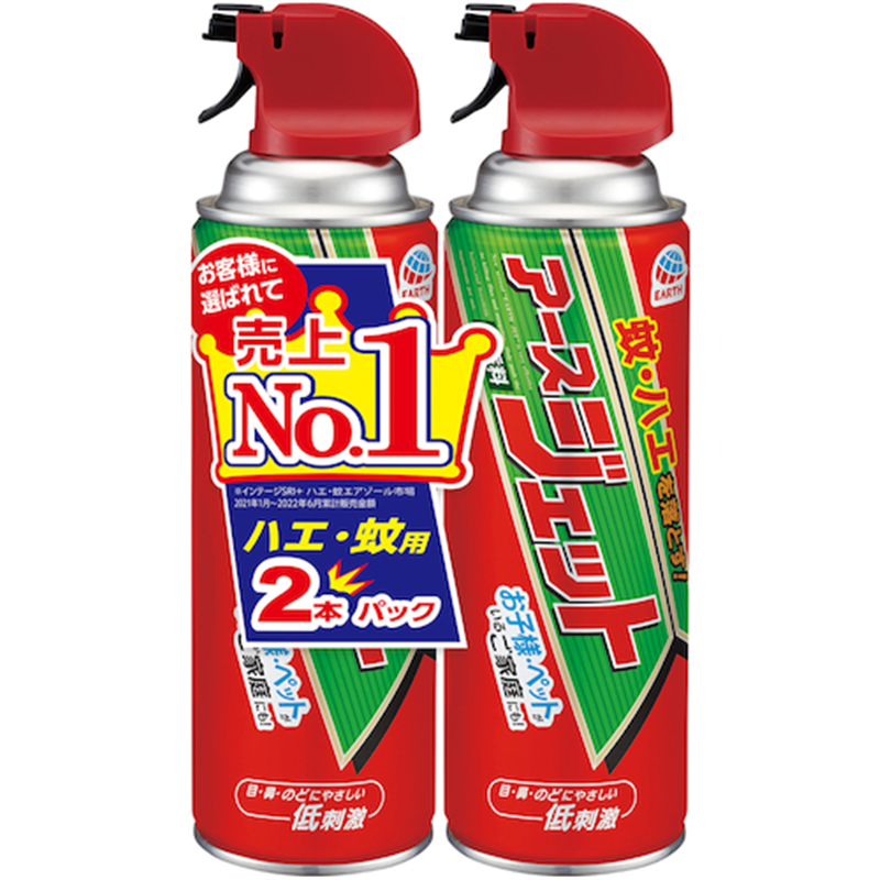アース アースジェット450mL 2本パック 1パック（ご注文単位1パック）【直送品】