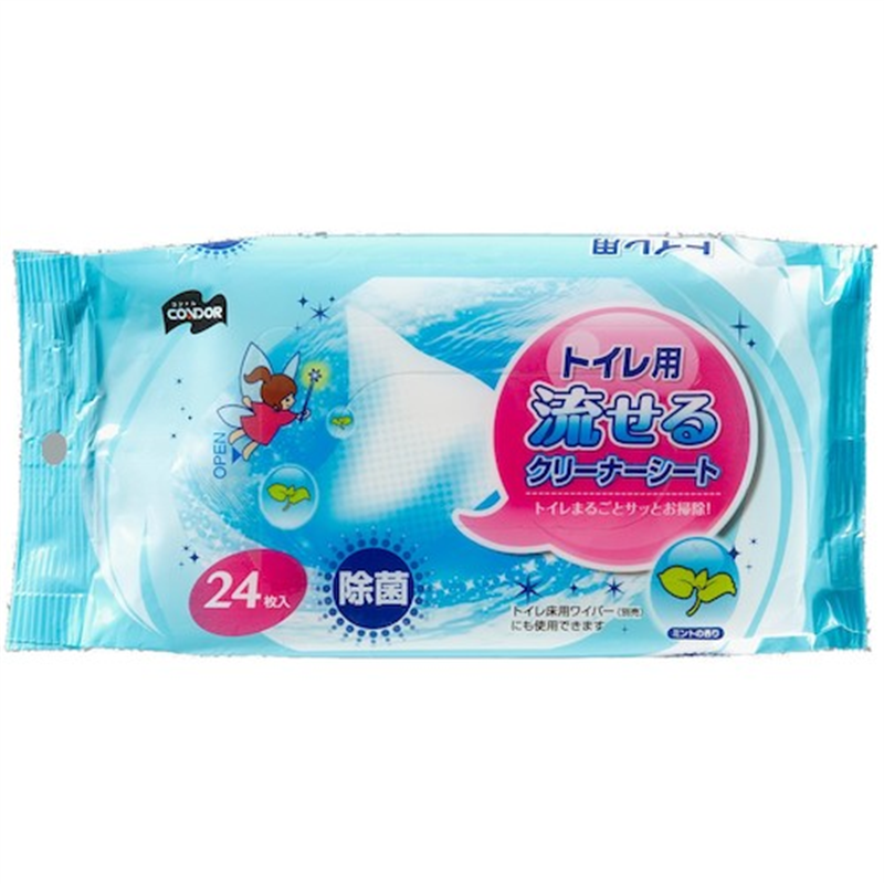 コンドル トイレ用流せるクリーナーシート 24枚入 1個(ご注文単位1個)【直送品】
