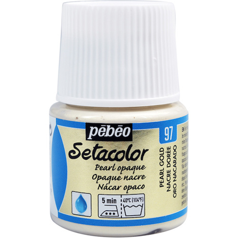 Pebeo 布用水性アクリル絵具セタカラー不透明色 45ml パールゴールド 1本（ご注文単位1本）【直送品】